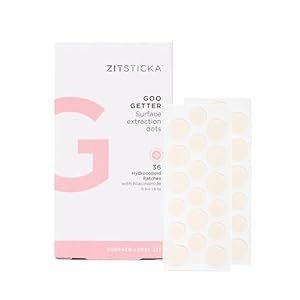 ZitSticka Hydrocolloid Patches | 36 Pack GOO GETTER Pimple Patches to Cover Zits & Blemishes | Acne Treatment or Healing Acne Dots, Exfoliating & Moisturizing Skin | Zit Patch and Pimple Stickers