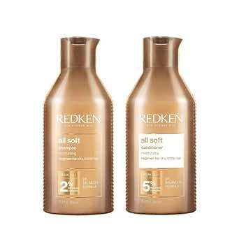 REDKEN All Soft Shampoo & Conditioner Set | For Dry/Brittle Hair | Provides Intense Softness and Shine | With Argan Oil