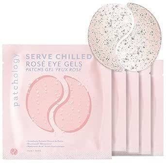 Patchology Serve Chilled Rose Hydrating Under Eye Patches for Dark Circles, Beauty & Personal Care Eye Patch, Under Eye Mask, Eye Patches, Eye Masks for Dark Circles, Undereye Patches, 5 Pairs