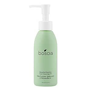 BOSCIA MakeUp-BreakUp Cool Cleansing Oil - Vegan & Cruelty-Free - Oil-Based Face Cleanser Makeup Remover - For Dry, Normal, Combination & Oily Skin Types - With Rose Hip & Vitamin E - 150 mL