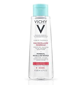 Vichy Purete Thermale One Step Micellar Water Face Toner & Makeup Remover, Alcohol Free Facial Cleanser with Vitamin B5, Non-Drying for Sensitive Skin