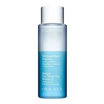 Clarins Instant Eye Make-Up Remover | Bi-Phase Remover For Heavy and Waterproof Eye Make-Up | Soothing and Moisturizing | Non-Irritating | Allergy Tested | Ophthalmologist Tested | 4.2 Ounces