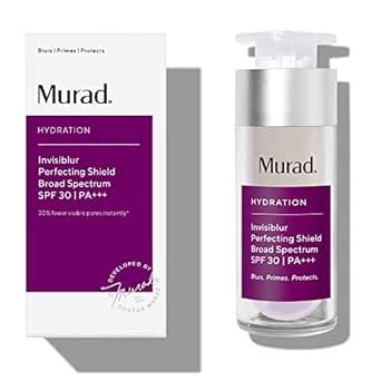 Murad Invisiblur Perfecting Shield SPF 30 - Hydration Skin Primer for Face - Blurs, Primes and Protects for Long Lasting Makeup Wear - SPF 30 Skin Treatment Backed by Science, 1.0 Oz