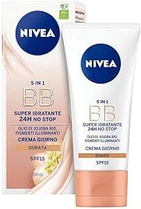 NIVEA Daily Essentials BB Cream 5-in-1 Beautifying Moisturiser with SPF 10, Medium to Dark 50 ml - Pack of 3
